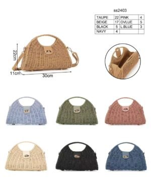 Borsa a tracolla effetto paglia - ss2403