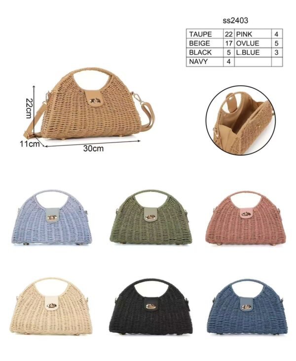 Borsa a tracolla effetto paglia - ss2403