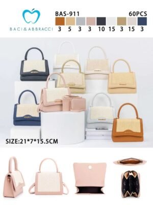 Baci&Abbracci - Borsa a mano effetto paglia - BAS-911