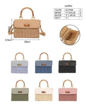 Borsa a tracolla effetto paglia - ss2502