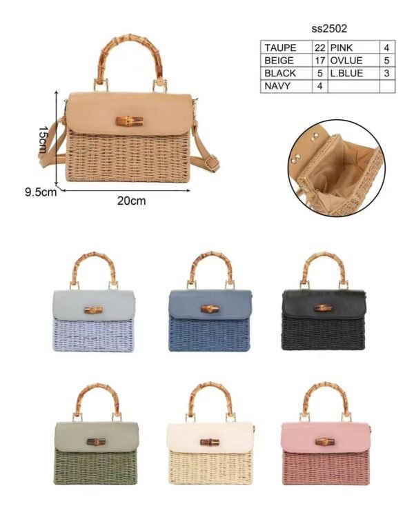 Borsa a tracolla effetto paglia - ss2502