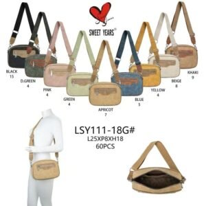 Borsa a tracolla donna scamosciata Sweet Years